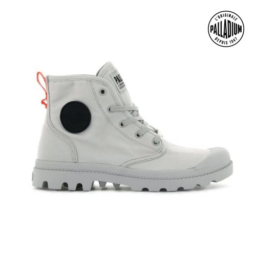 Dámské Boty Palladium Pampa Hi Twill Světle Šedé | CZ YEA-74W